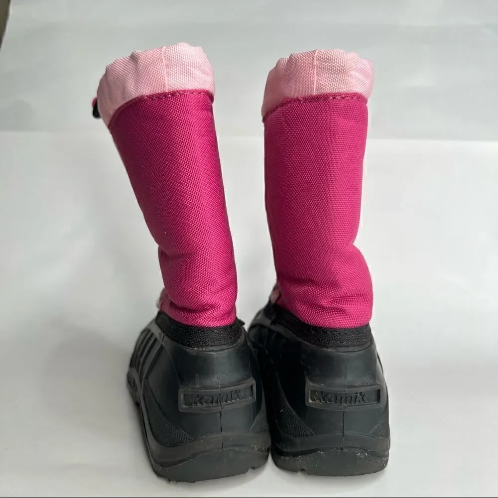 Kamik Pink and black Snowridge Snow boots